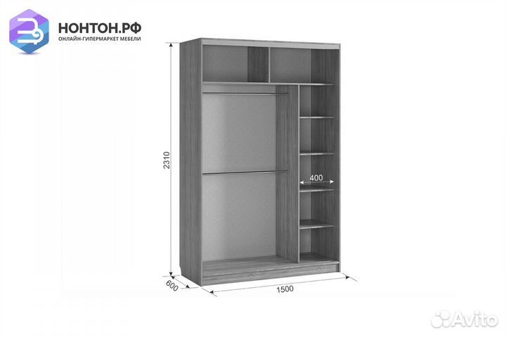 Шкаф-купе Гранд 7-600 78 дуб сонома