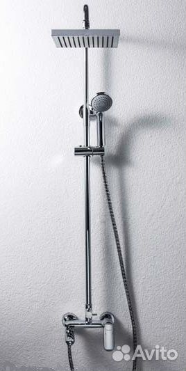 Душевая колонна смесителем для ванны, поворотный излив, хром
