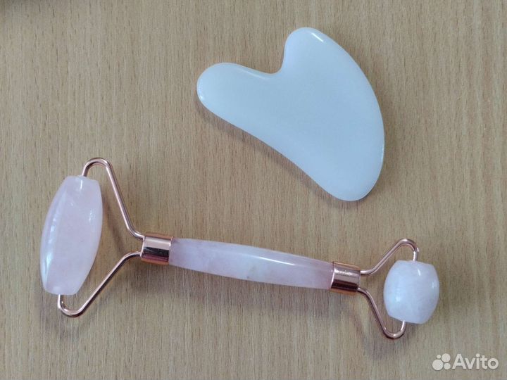 Массажер для лица (Розовый кварц)