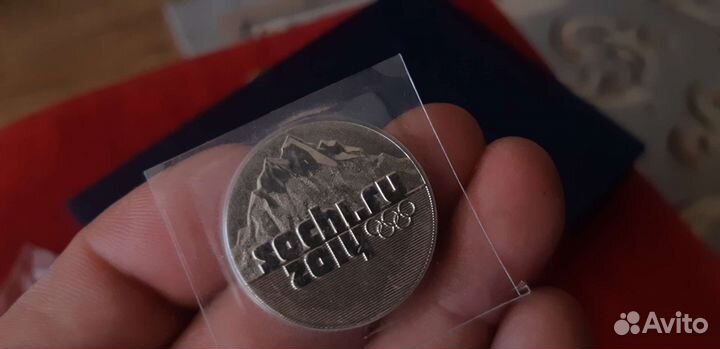 25 рублей 2014 год Игры Олимпиады сочи.4 вида