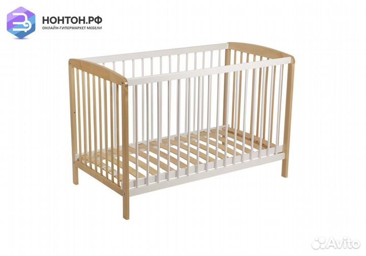 Кроватка детская Simple 101 натуральный / белый