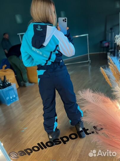 Комбинезон женский сине-голубой