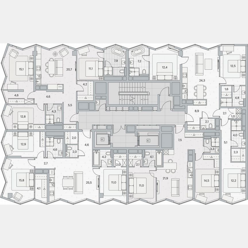 3-к. квартира, 100,4 м², 14/26 эт.