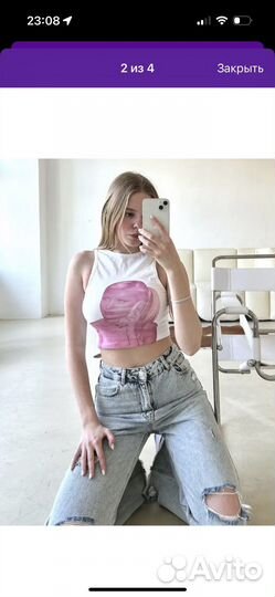 Винтажный топ y2k