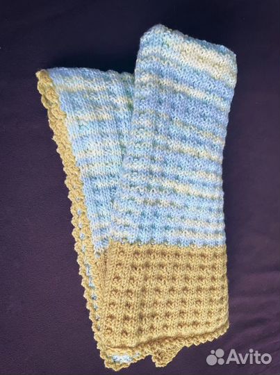 Плед детский вязаный