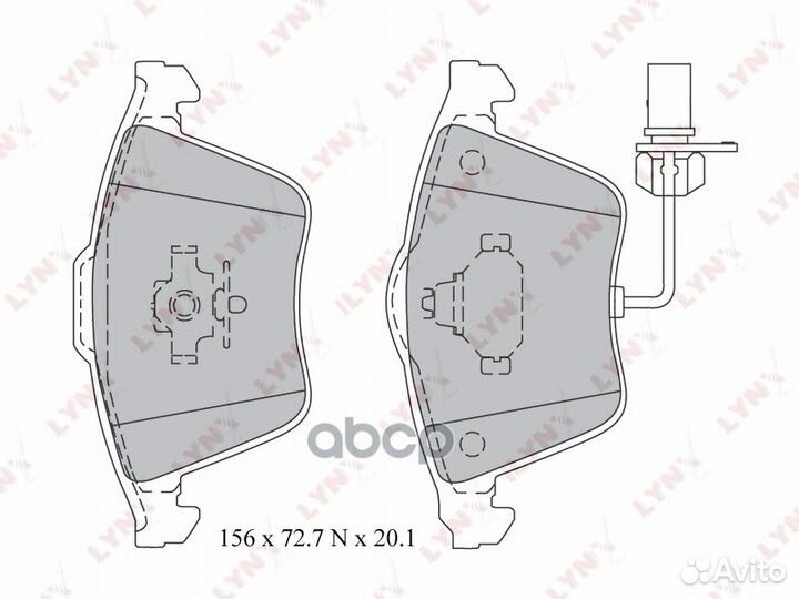 Колодки тормозные дисковые перед BD1217 LYN