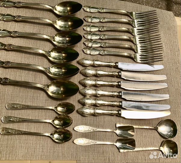Набор столовых приборов мельхиор СССР