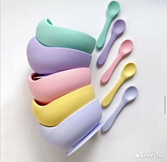 Детская силиконовая посуда