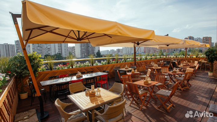 Ветроустойчивые зонты для кафе и ресторанов