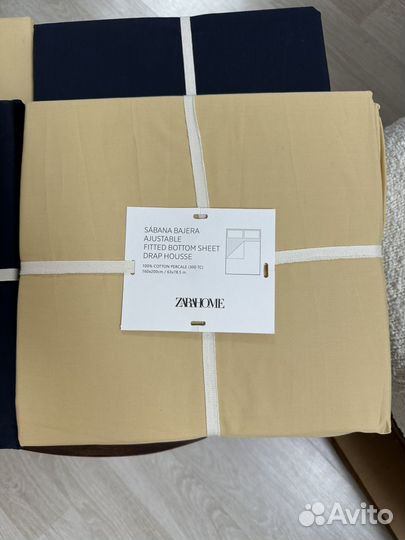 Простынь на резинке zara home 160*200*30