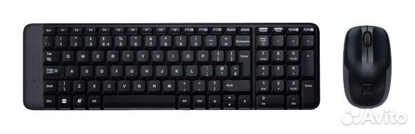 Клавиатура + мышь Logitech MK220 клав:черный мышь:черный USB беспроводная (920-003169)