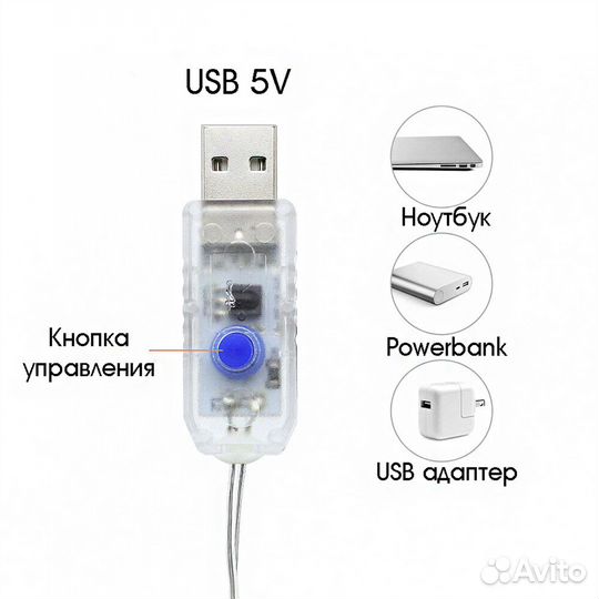 Гирлянда дождик 3 х 3 метра (новогодняя штора)