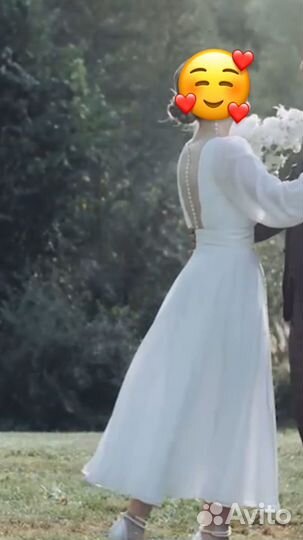 Свадебное платье длины миди