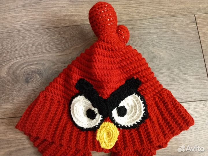 Вязаная шапка Angry birds
