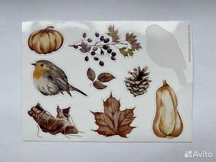 Наклейки для творчества: кактусы, лето, осень