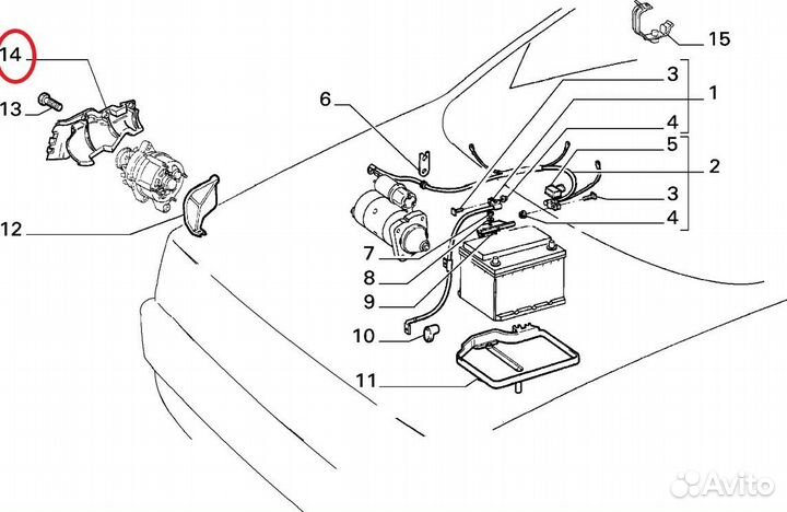 Кожух защита генератора 7742888 Fiat Tempra