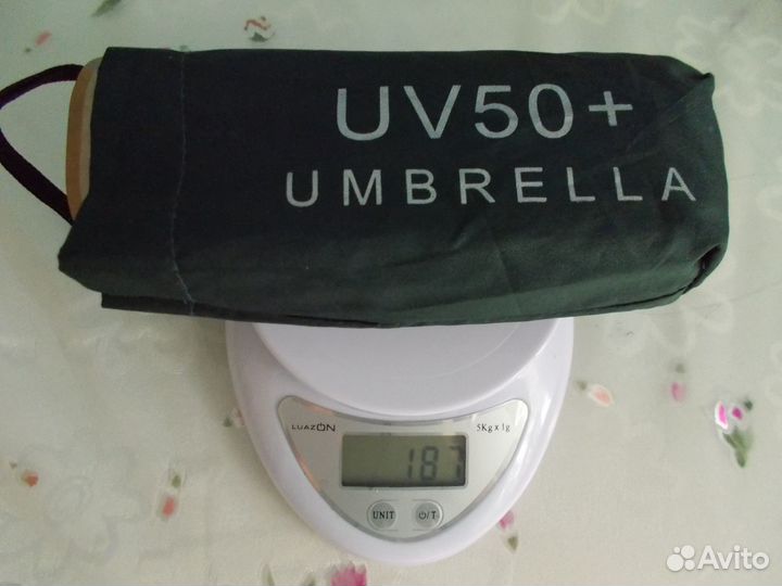 Зонт облегченный плоский с защитой от уф
