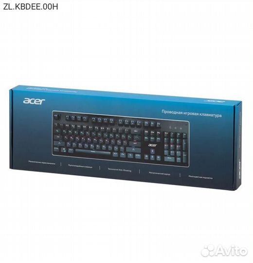 Клавиатура механическая Acer OKW127 Проводная Чёрн