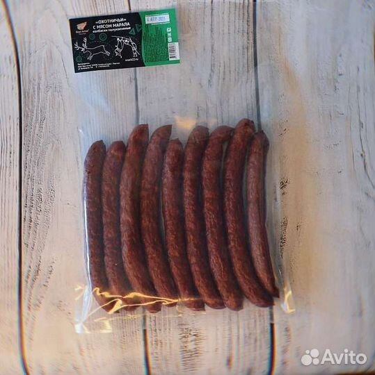 Колбаски с маралом полукопченые