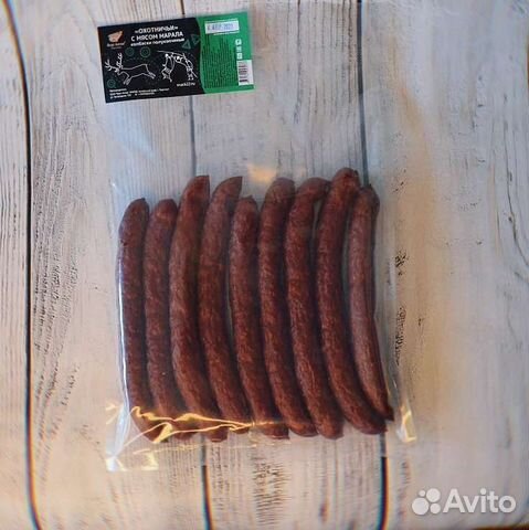 Колбаски с маралом полукопченые