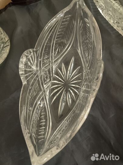 Ваза конфетница хрустальная