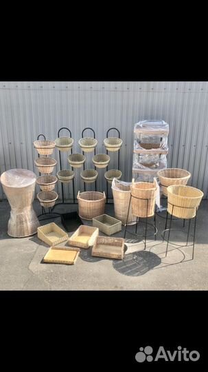 Плетеные корзины для хранения