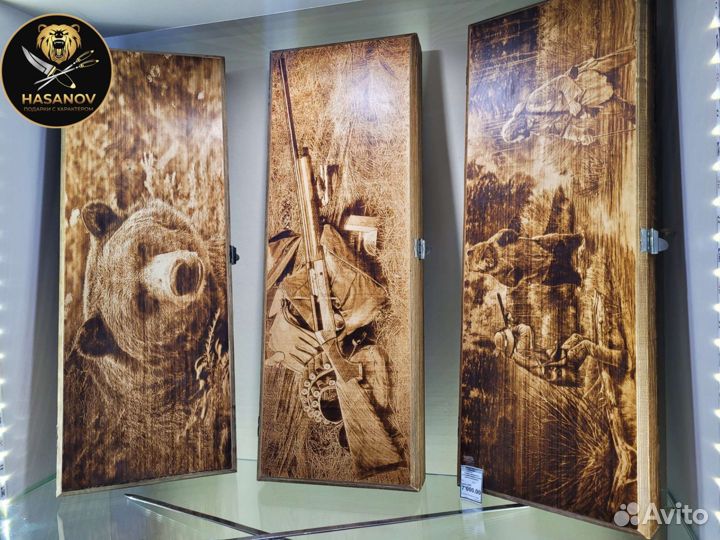 Набор шампуров в кейсе ручная работа