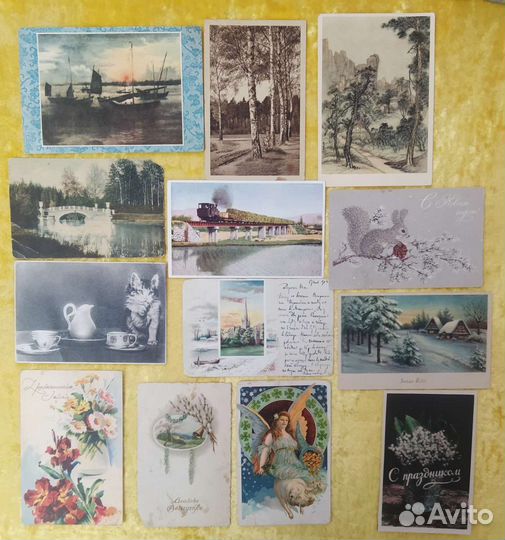 Старые Открытки Карточки сражения портреты пейзаж