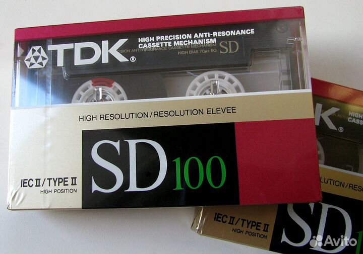 Аудиокассеты TDK SD 100 Type II chrome Japan 1988