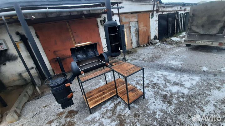 Мангал Гриль Смокер Казан Барбекю Коптильня