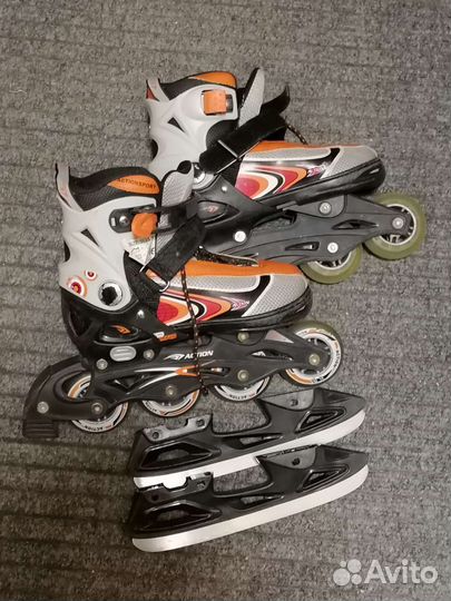 Раздвижные роликовые и коньки детские