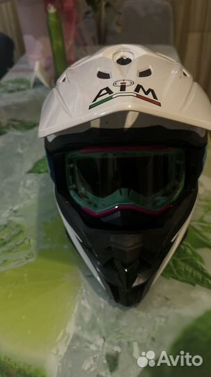 Мотошлем с очками