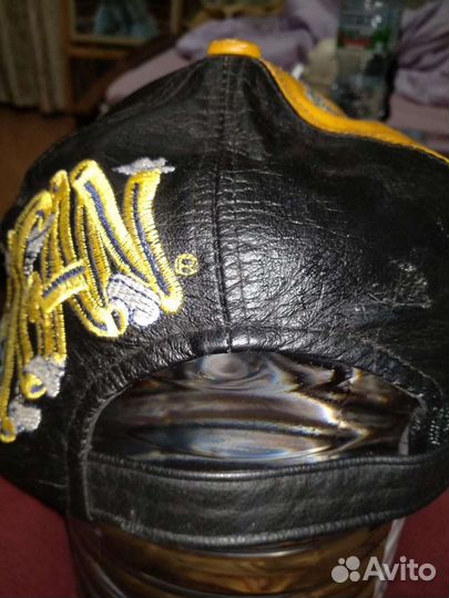 Кепка бейсболка кожаная коллекционная