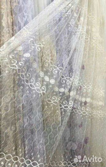 Фатин с вышивкой, готовые комплекты