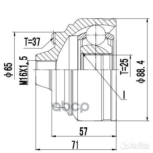 Шрус наружный зад прав/лев Z87098R Zikmar