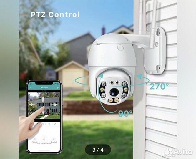 Уличная ip Wi-Fi камера1080P и 4-х кратным увеличе