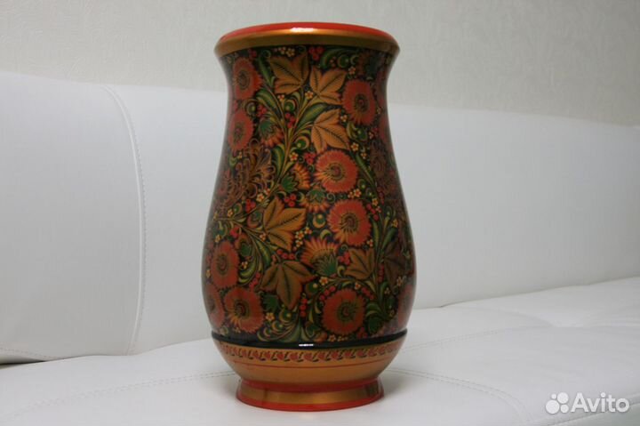 Ваза хохломская роспись