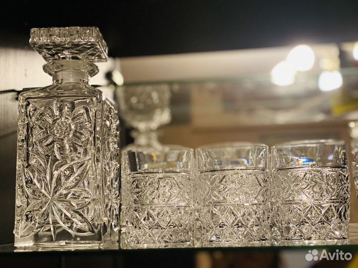 Набор для виски из хрусталя 7 предметов