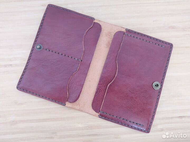 Обложка на паспорт итальянская кожа VegetaleCognac