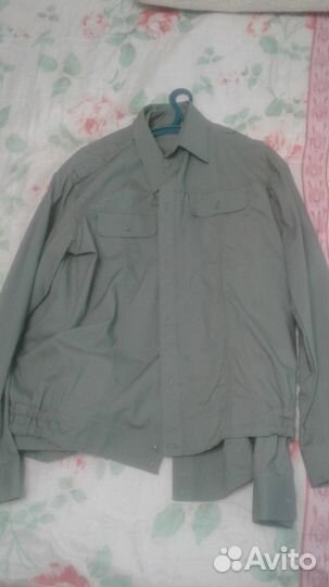 Рубашка оливковая военная
