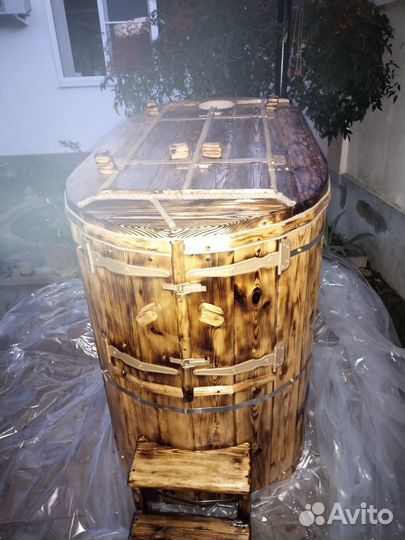 Деревянная баня бочка