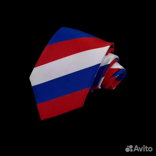 Галстук мужской триколор (флаг России)