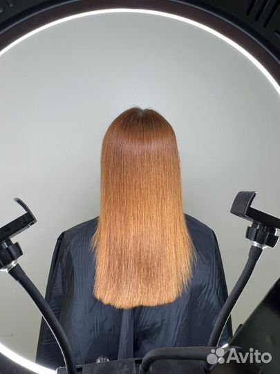 Кератиновое выпрямление волос