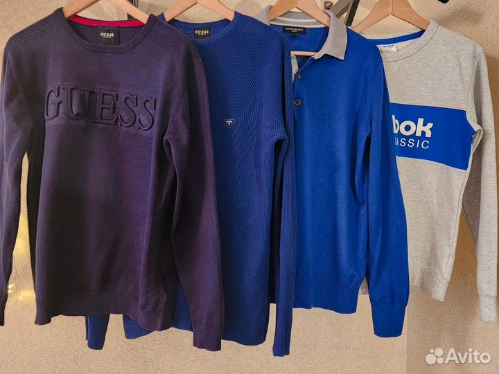Джемпера мужские Guess, Banana Republic, Reebok