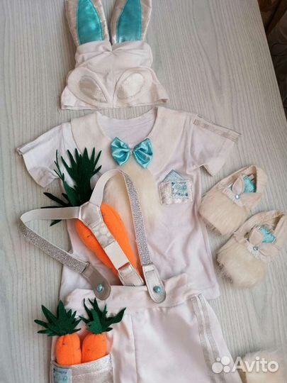 Новогодний костюм зайчика, 2-3 года