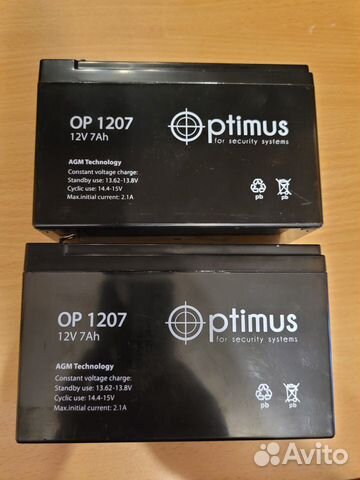 Аккумуляторная батарея для ибп Optimus OP 1207 2шт