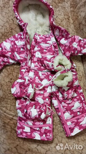 Зимний комбинезон для девочки 80