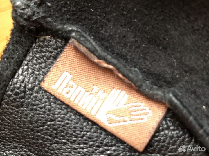 Мужские кожаные перчатки черные