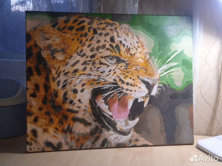 Картина с рисунком тигра