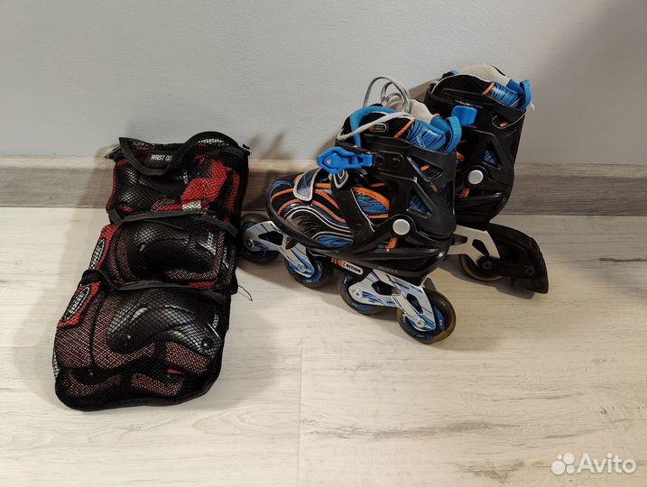 Ролики Reaction р.31-36 + защита Roces